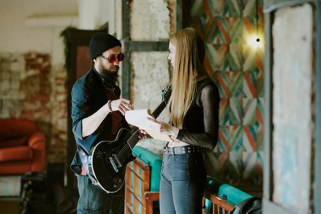 male female musicians working new song 249974 22667